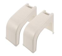 PHENOFICE 2 Piezas Taburete Plataforma Antideslizante Beige para Pedicura Base Estable de Plástico y Mujeres y Técnicos de Uñas en Baños y Afeitado de Piernas