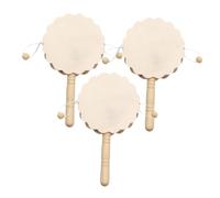 PHENOFICE 3 Piezas Instrumento de Percusión de Madera sin Terminar Pintar Juguete de Ratoncito de Madera de Ramas