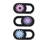 PHENOFICE 3piezas para Cámara Web Deslizador Diseño Floral Protector De Privacidad Compatible Computadora Portátil y Tableta