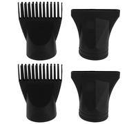 PHENOFICE 4 Piezas Boquilla para Secador de Pelo de Plástico Negro Diseño Seguro y Proceso de Secado para Mantenimiento del Cabello y Viajes