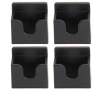 PHENOFICE 4 Piezas Soporte de Pared para Micrófono de Mano Clip Adhesivo Negro, Compatible, Ligero y Resistente para Interiores de Coche y Exteriores