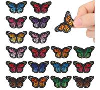 PHENOFICE 40piezas Parches Bordados Mariposas para Ropa DIY Accesorios de Tela Decorativos Parches Aplicables para Coser Color Aleatorio Pequeño Reutilizables y Fáciles de