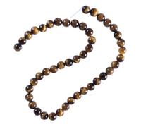 PHENOFICE 45 Cuentas de Piedra Ojo de Felino Natural Redondas y Pulidas de Grado Ab para Hacer Joyas Piedra Lisa y Forma Redonda Adecuado para Pulseras y Bisutería