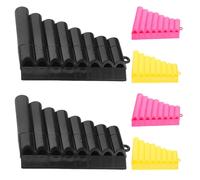 PHENOFICE 6 Flautas de Pan para Principiantes con 8 Tubos. Mini Flauta de Pan portátil de plástico para niños pequeños. Juguete Musical Montessori de Colores Surtidos para Fiestas y Actividades