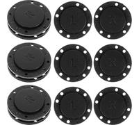 PHENOFICE 6 Pares de Botones Magnéticos Negros de 2,2 Cm de Diámetro para Abrigos, Cierres Invisibles Redondos de 8 Agujeros para Coser, Accesorios para Manualidades y Prendas de Vestir