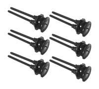 PHENOFICE 6 Piezas Botón Cisterna Roca Doble Pulsador para Inodoro Negro Simple y Compatibilidad, Accesorio para Tanque de Agua en Baño de Casa