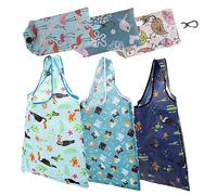 PHENOFICE 6piezas Bolsa De Compras Reutilizable De Gran Capacidad De Diseño para Almacenamiento y Almuerzo Bolsa Tote Portátil para Uso Diario y Actividades Al Aire