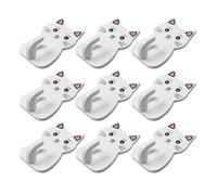 PHENOFICE 9 Ganchos Adhesivos de Pared Pequeños Diseño de Gato, Gancho para Colgar Toallas y Objetos en Baño Infantil, Decoración Creativa en Colores Aleatorios, Color Color Aleatorio