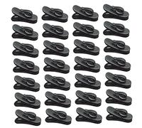 PHENOFICE Abrazaderas Giratorias para Auriculares 100piezas Clips para Auriculares Soporte Giratorio Organizador de Cables Uso y Material Plástico Durable Color Negro