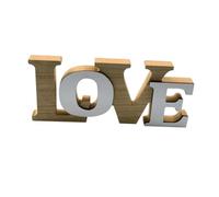 PHENOFICE Adorno de Madera Love Diseño Hueco Doble Capa, Decoración Romántica para Bodas y San Valentín, Accesorio Ligero y Portátil para Mesa y Fotos, Decoración de Fiesta y Hogar