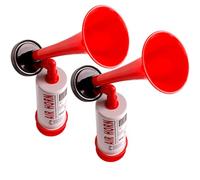 PHENOFICE Bocina de Aire Manual 2 Piezas para Animar, Cuerno de Apoyo Deportivo Portátil, Señal Sonora para Eventos, Bombín de Empuje, Uso en Fútbol y Navegación Deportiva