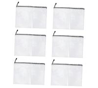 PHENOFICE Bolsa de Papelería Transparente Estuche para Lápices 6 Piezas PVC Accesorios Escolares Organización de Escritorio para Estudiantes