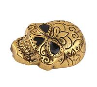 PHENOFICE Broche de Calavera para Halloween Alfiler Estándar, Aleación Dorada y Hojas de Gemas de Imitación, Adecuado para Decoración y Fiestas