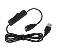PHENOFICE Cable de Extensión USB con Botón On/off en Línea para Ventilador Material de Cobre y Goma, Transmisión Estable de Energía en Celebración Verano Adecuado para Escritorio