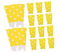 PHENOFICE Cajas para Palomitas de Maíz y Papas Fritas 24 Piezas, Papel Resistente Diseño Amarillo de Puntos, para Fiestas y Uso Doméstico, Recipiente Decorativo para Snacks y Dulces