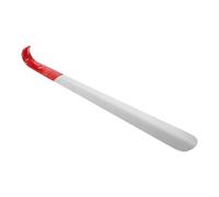 PHENOFICE Calzador que Alivia el Dolor de Espalda y Pvc Rojo de Acero Inoxidable Gancho Extra Largo Diseño Ergonómico para Personas Mayores y Mujeres Embarazadas