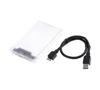 PHENOFICE Carcasa para Disco Duro Externo USB 3.0 Micro b 2,5 Pulgadas Transparente para y Ssd, Compatible y, Diseño Sin Herramientas para Uso Portátil