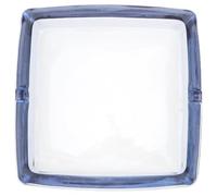 PHENOFICE Cenicero Minimalista de Cristal Forma Cuadrada Grande para Cigarrillos, Adecuado para Reuniones y Uso en Oficina y Exteriores