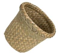 PHENOFICE Cesta Tejida de Fibras Estilo Vintage, Compacta y Práctica para Uso en Sala o Despacho, Papelera Decorativa Natural y Delicada