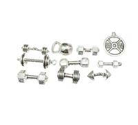 PHENOFICE Colgantes Diseño Único en Plata Antigua 20 de Aleación Retro Forma de Mancuerna para Fabricación de Joyas DIY y Acabado Fino Varios estilos Accesorios Deportivos Varios estilos