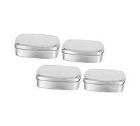 PHENOFICE Contenedor De Aluminio Para Bálsamo Y Jabón 4 Unidades Diseño Ligero Y Portátil Adecuado Para Almacenamiento Y Viaje