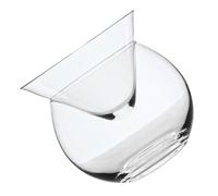 PHENOFICE Cuenco Decorativo de Vidrio Triangular Pequeño 170ml Doble Capa con Base Estable para Cócteles y Ensaladas, Transparente, para Uso en Hogar y Restaurante, Juego