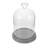 PHENOFICE Cúpula de Vidrio y Decoración Elegante para Flores Preservadas con Base de Madera Protección contra Polvo y Manualidades Pequeñas para Proyectos DIY
