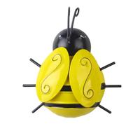 PHENOFICE Decoración de Pared Abejas de Hierro para Jardín Exterior, Tamaño Mediano, Arte Mural 3d Metálico para Terraza, Valla y Decoración del Hogar al Aire Libre