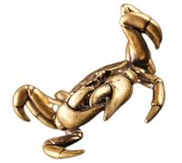 PHENOFICE Estatua y Diseño Único Buena Estabilidad de Latón Dorado Vintage en Forma de Cangrejo de Cangrejo para Decoración de Escritorio Interior