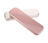 PHENOFICE Estuche para Lápices de Metal Doble Pack, Organizador Portátil de Bolígrafos Plateado y Morado, Pequeño y Duradero, para Estudiantes y Oficina, Almacenamiento Escolar y Uso Diario