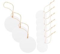 PHENOFICE Etiquetas Colgantes Redondas En Blanco Para Manualidades Diy, 100 Unidades Con Cuerda De Yute 20 M, Diseño Pequeño y Práctico Para Regalos y Envoltorios En Fiestas y Navidad