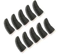 PHENOFICE Funda para Dedo Antisudor para Juegos Móviles Hilo de Cobre Negra, Aumento de Fricción y Coordinación Ágil de Varios Dedos, Paquete de 10 Piezas