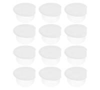 PHENOFICE Fundas Protectoras para Brochas de Labios 12 Piezas Silicona Flexible Semitransparente Soporte Anticaída para Pinceles de Mascarilla Labial Adecuado para Viaje y Almacenamiento