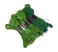 PHENOFICE Hilo de Bordar Verde 30 Piezas de Algodón 8 M para Bordado a Mano y Máquina Suministros para Proyectos de Manualidades y Costura DIY