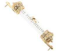 PHENOFICE Mezuzah Metálica Delicada con Pergamino Diseño Religioso para Puerta Derecha Decoración Judaica para Bendecir Casa y Ornamento Compacto para Puerta del Hogar