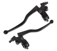 PHENOFICE Palanca de embrague y freno para moto con acabado elegante en negro, incluye soporte para espejo, diseñada para motocicletas, ofrece control mejorado y almacenamiento conveniente