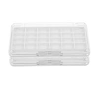 PHENOFICE Paleta de Sombras de Ojos Vacía de 2 Piezas Tapa Transparente, Tamaño Adecuado para DIY y Entusiastas Profesionales del Maquillaje
