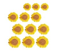 PHENOFICE Parches Bordados De Girasol 12 Piezas Para Ropa Diy, Multicolor, Planchables, Tamaño Pequeño a Extragrande, Para Manualidades, Bolsos y Prendas Infantiles, Uso Casual y Costura Creativa