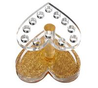 PHENOFICE Soporte Mantiene Dorado Cepillos de Uñas Forma de para de Plástico, Organizador Práctico Que Desorden y Orden para Manicura Área de Trabajo