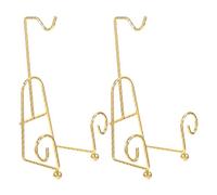 PHENOFICE Soporte para Tazas de Café de Metal Dorado Rosca Europea, Estante para Platos de Cerámica, Organizador de Encimera para Cocina y Oficina, Colgador Multifuncional para 2 Piezas