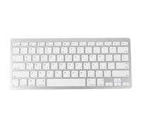 PHENOFICE Teclado Inalámbrico Hebreo Ultrafino y Silencioso, de Membrana, Tamaño Completo, Portátil, para Oficina y Ordenador