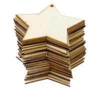 Phenovo Estrellas de madera sin decoración, ornamentación para manualidades, 8 x 8 cm, 25 unidades