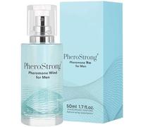 PheroStrong Wind for Men Eau de Parfum con feromonas, fragancia fresca amaderada con bergamota, angélica, pachulí, ámbar y almizcle, 50 ml