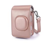 Phetium Funda de Transporte Compatible con Instax Mini LiPlay Cámara Instantánea Híbrida, Bolsa de Transporte Fabricada en Cuero con Correa Ajustable/Desmontable (Blush Dorado)
