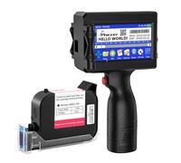 Phezer - Pistola de impresora de inyección de tinta de mano P15U con cartucho de tinta de secado rápido, impresora portátil de mano de 0.5 pulgadas para texto/código de