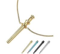 PHFDQKG Collar con forma de cuchara, mini colgante de acero inoxidable con forma de cuchara, aplicador portátil de aceites esenciales, polvos y muestras, ideal tanto para hombres como para mujeres.