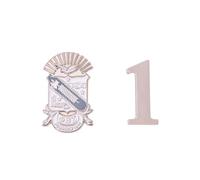 Phi Beta Sigma PBS Gomab D9 Divine 9 Cross Over Initiation Esmalte Fraternidad Formal Wear Blazer Jacket (Juego de pines de número de línea - #1), Metal, Sin gemas.