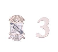Phi Beta Sigma PBS Gomab D9 Divine 9 Cross Over Initiation Esmalte Fraternidad Formal Wear Blazer Jacket (Juego de pines de número de línea - #3), Metal, Sin gemas.