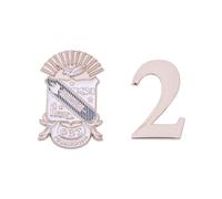 Phi Beta Sigma PBS Gomab D9 Divine 9 Cross Over Initiation Esmalte Fraternidad Formal Wear Blazer Jacket (Juego de pines de número de línea - #2), Metal, Sin gemas.