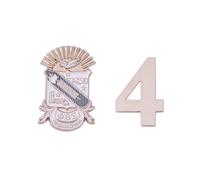 Phi Beta Sigma PBS Gomab D9 Divine 9 Cross Over Initiation Esmalte Fraternidad Formal Wear Blazer Jacket (Juego de pines de número de línea - #4), Metal, Sin gemas.